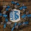 Detroit Lions Football 16" Burlap Wreath